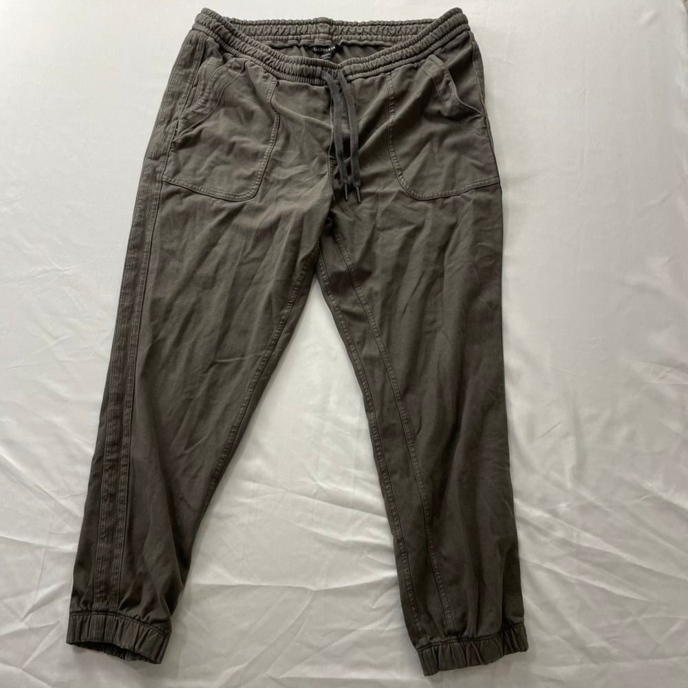 Athleta Farallon Jogger Pants Womens 14 Gray Organic Cotton Stretch Hike